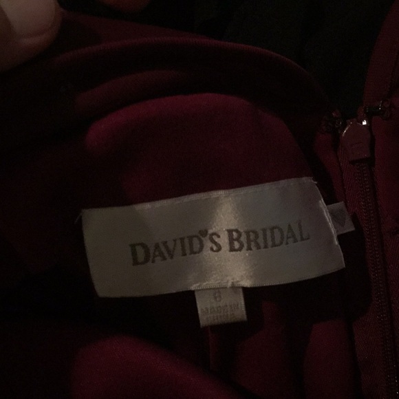 Purple David’s Bridal halter-style gown. - Picture 3 of 3